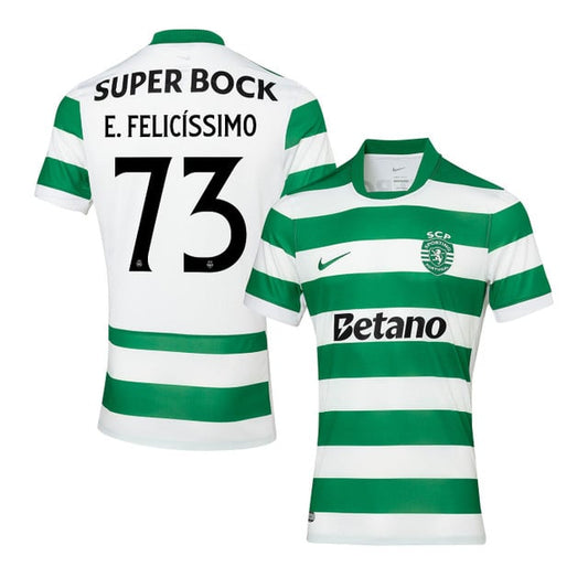 Eduardo Felicíssimo 73 Sporting CP 2025-26 Home Match Jersey – Green