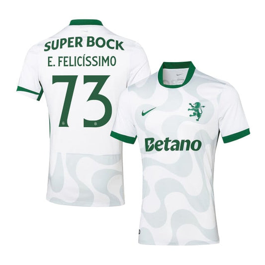 Eduardo Felicíssimo 73 Sporting CP 2025-26 Third Match Jersey – White