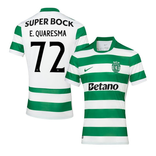 Eduardo Quaresma 72 Sporting CP 2025-26 Home Match Jersey – Green