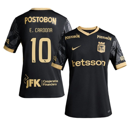 Edwin Cardona 10 Atlético Nacional 2025-26 Away Men Jersey – Black