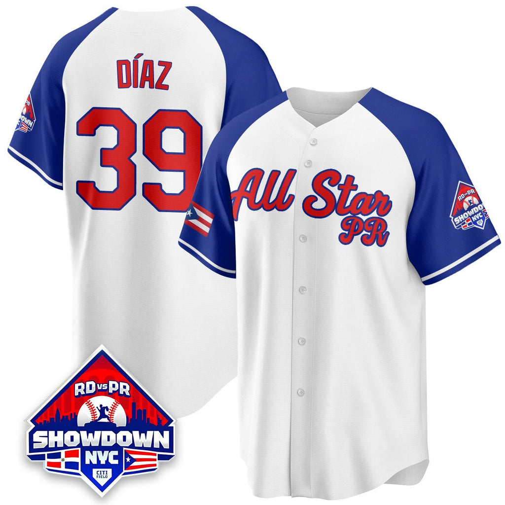 Edwin Díaz Jersey #39 Puerto Rican Baseball All-Star 2025 Stitched White Alter