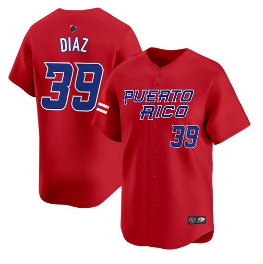 Edwin Diaz Jersey #39 Puerto Rico Baseball Classic 2026 Roster Stitched