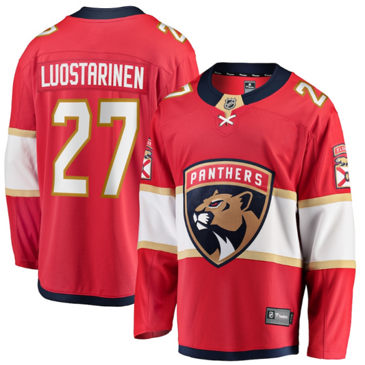 Eetu Luostarinen 27 Florida Panthers 2025 Breakaway Player Men Jersey Red