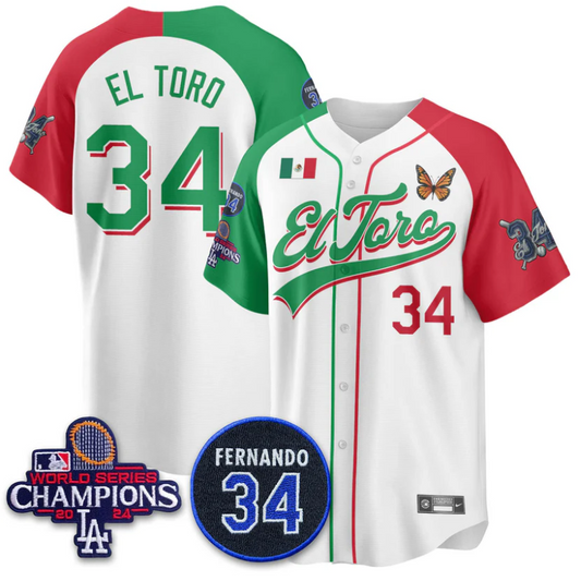 El Toro Jersey #34 Dodgers Mexican El Toro For 34 Stitched Alternate