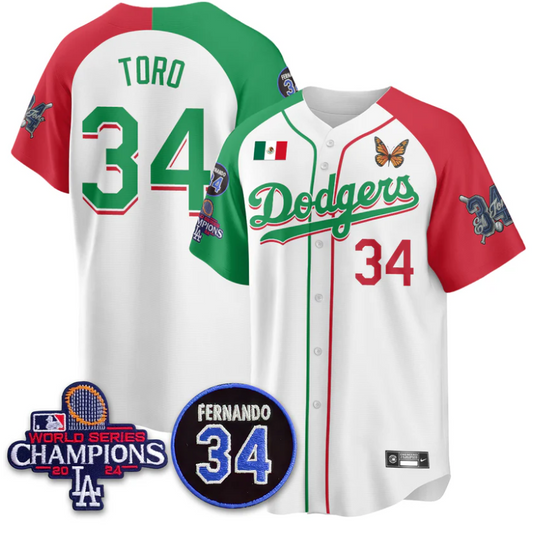 El Toro Jersey #34 Los Angeles Dodgers Mexican For 34 Stitched Alternate