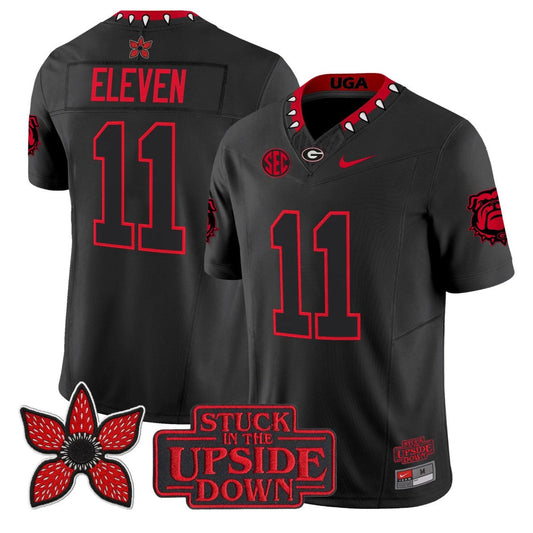 Eleven Jersey #11 Georgia Bulldogs Stranger Things Edition Vapor Stitched