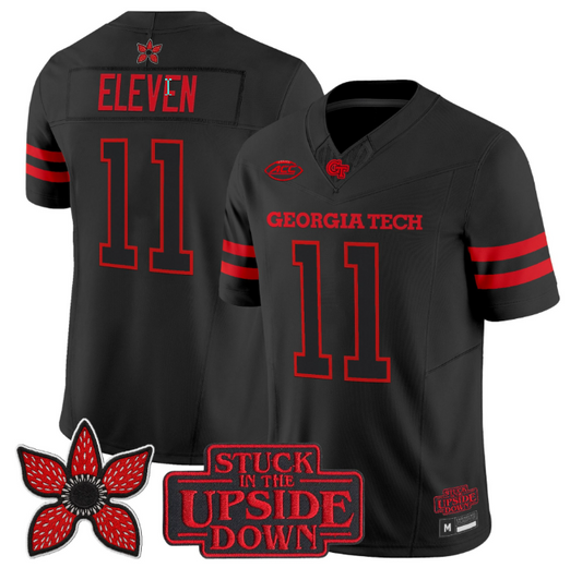 Eleven Jersey #11 Georgia Tech Yellow Jackets Stranger Things Edition Stitched