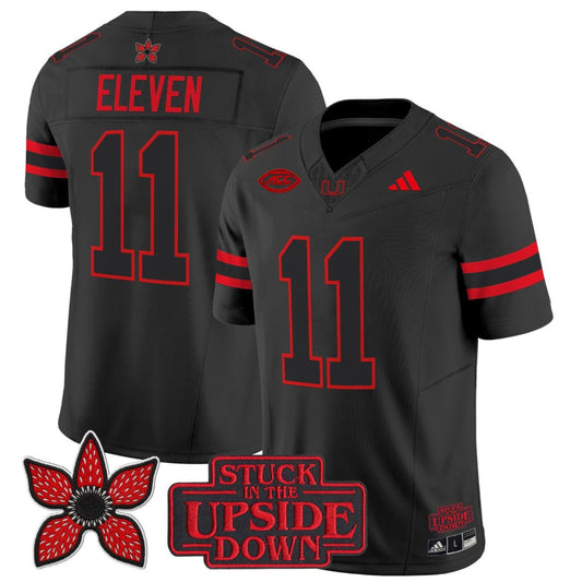 Eleven Jersey #11 Miami Hurricanes Stranger Things Edition Limited Stitched