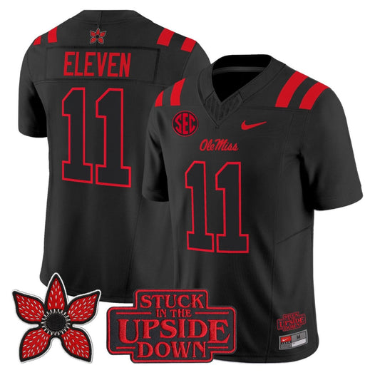 Eleven Jersey #11 Ole Miss Rebels Stranger Things Edition Vapor Limited Stitched