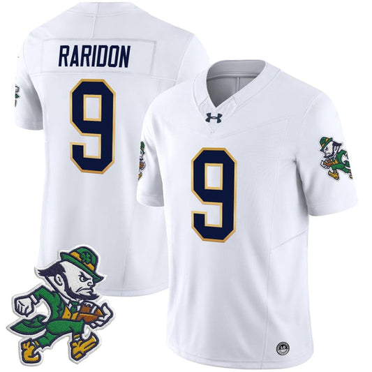 Eli Raridon Jersey #9 Notre Dame 2025 Gridiron Leprechaun Edition White