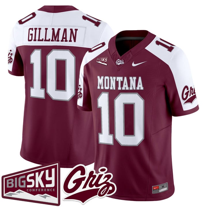 Eli Gillman Jersey #10 Montana Grizzlies 2025 Vapor Limited Stitched Black Alter