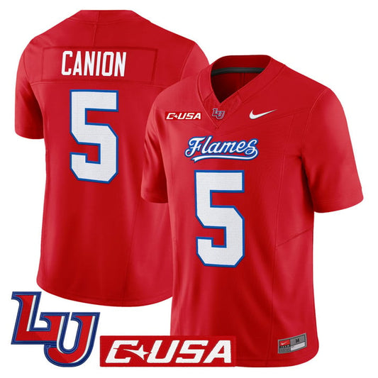 Elijah Canion Jersey #25 Liberty Flames 2025 Vapor Limited Stitched Red