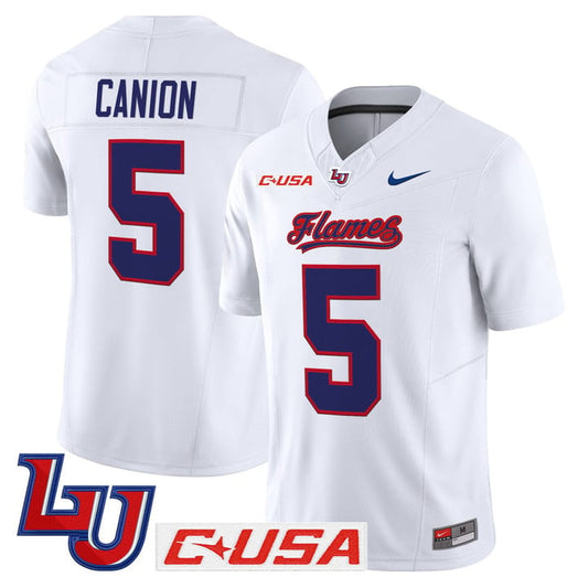Elijah Canion Jersey #25 Liberty Flames 2025 Vapor Limited Stitched White