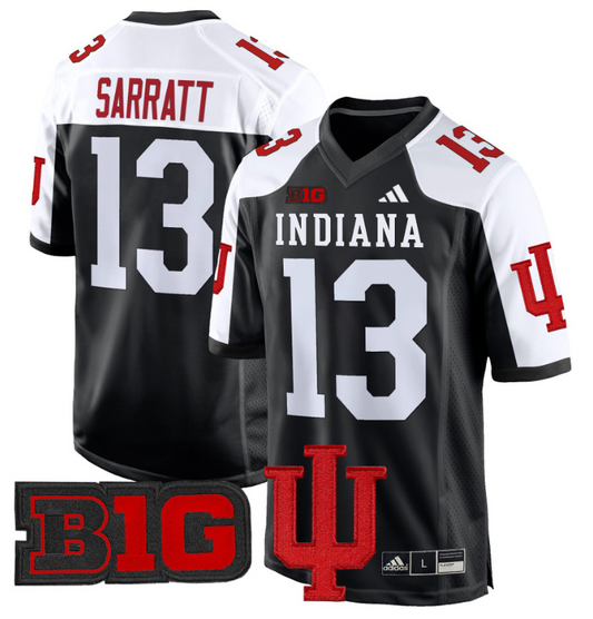 Elijah Sarratt Jersey #13 Indiana Hoosiers 2024 Game V2 Football Black Alternate