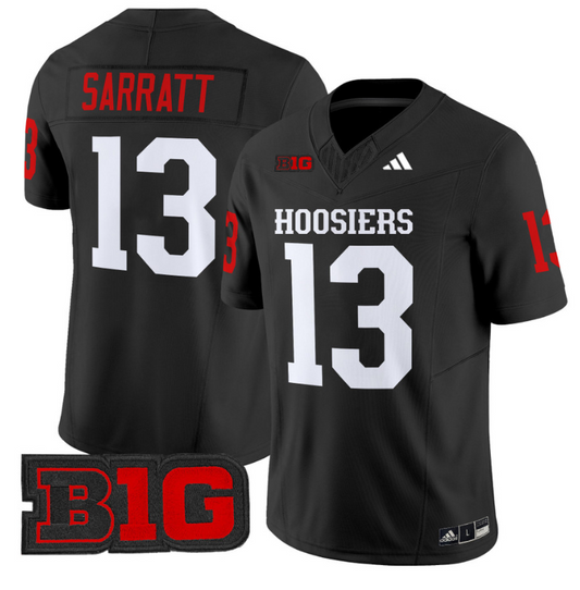 Elijah Sarratt Jersey #13 Indiana Hoosiers Vapor Limited Football Black