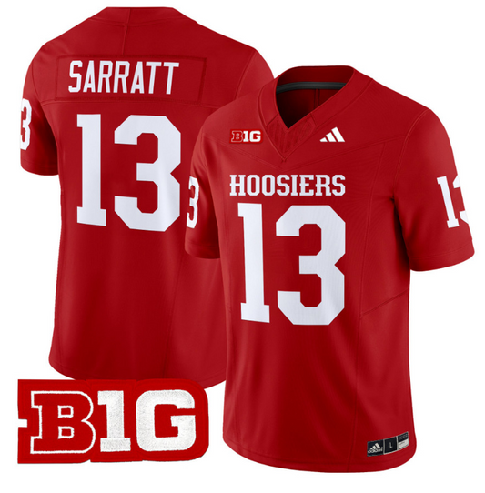 Elijah Sarratt Jersey #13 Indiana Hoosiers Vapor Limited Football Crimson