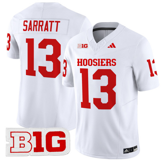 Elijah Sarratt Jersey #13 Indiana Hoosiers Vapor Limited Football White