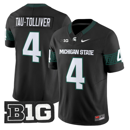 Elijah Tau-Tolliver Jersey #4 Michigan State Spartans 2025 Stitched Black