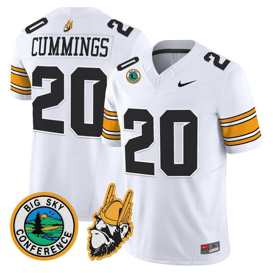 Elisha Cummings Jersey #20 Idaho Vandals 1975 Throwback Limited Stitched White