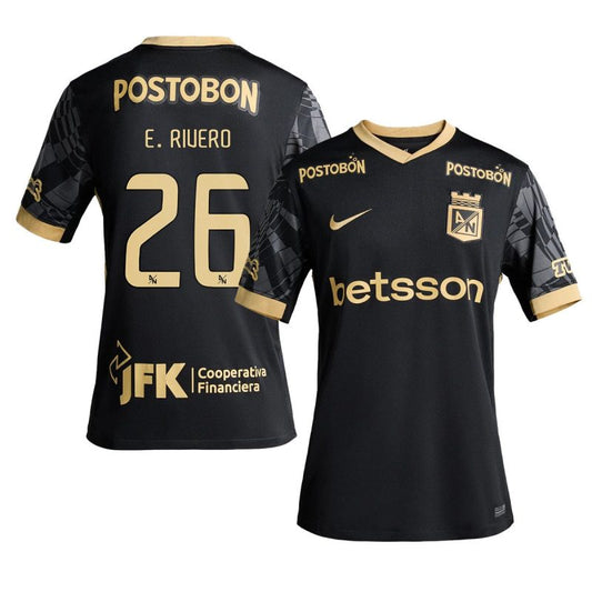Elkin Rivero 26 Atlético Nacional 2025-26 Away Men Jersey – Black
