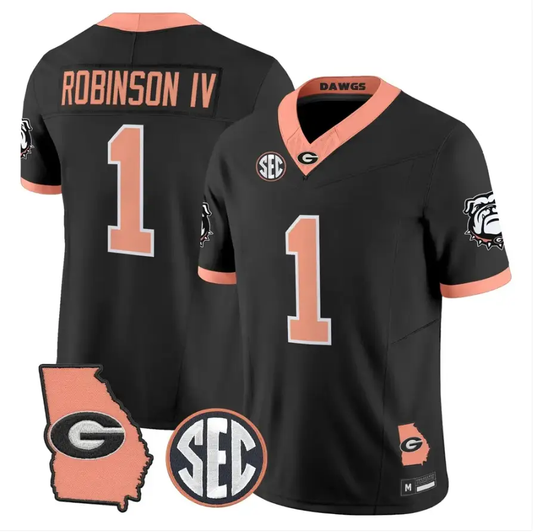 Ellis Robinson IV Jersey #1 Georgia Bulldogs 2026 The Big Peach Stitched