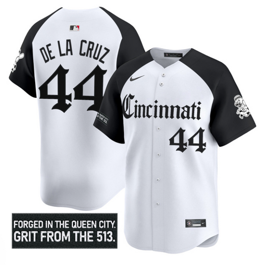 Elly De La Cruz Jersey #44 Cincinnati Reds Gothic Queen City Edition Alternate