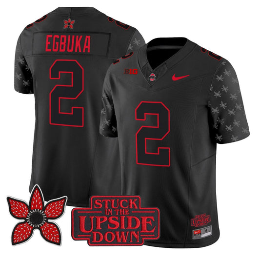 Emeka Egbuka Jersey #2 Ohio State Stranger Things Edition Vapor Limited Stitched