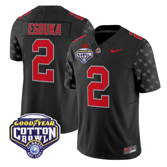 Emeka Egbuka Jersey #2 Ohio State 2025 Cotton Bowl Patch Stitched