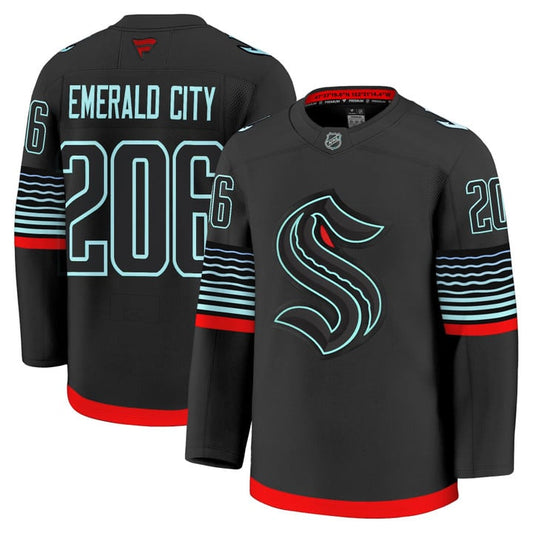 Emerald City Jersey #206 Seattle Kraken 2025 - 26 Premium Non-Glow All Stitched