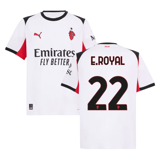 Emerson Royal 22 AC Milan 2025-26 Away Men Jersey – White