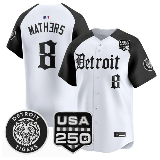 Eminem Jersey #8 Detroit Tigers Gothic Edition Vapor Stitched