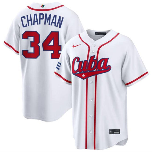Emmanuel Chapman Jersey #34 Cuba Team 2026 World Baseball Classic White