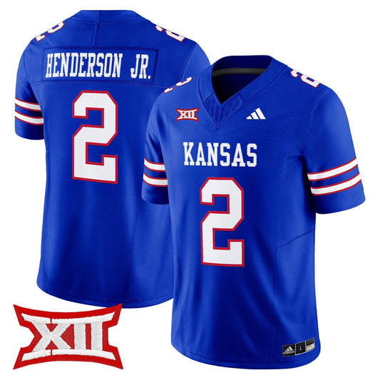 Emmanuel Henderson Jr Jersey #2 Kansas Jayhawks 2025 Limited Stitched Royal