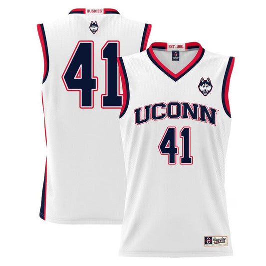 Emmett Hendry Jersey UConn Huskies College Basketball White #41