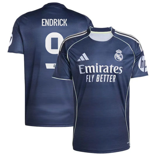 Endrick #9 Real Madrid 2025-26 Away Match Jersey – Blue
