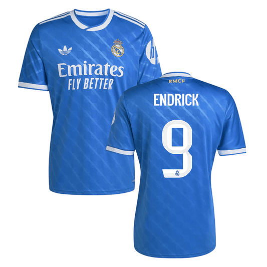 Endrick #9 Real Madrid 2025-26 Third Match Jersey – Blue
