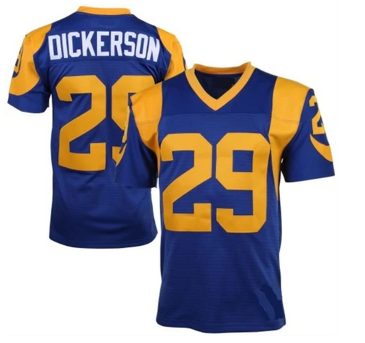 Eric Dickerson Jersey Los Angeles Rams Custom Throwback Football Blue