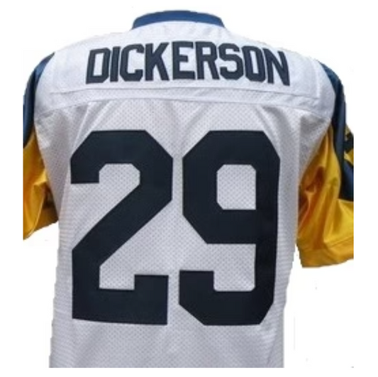 Eric Dickerson Jersey Los Angeles Rams Custom Throwback Football White