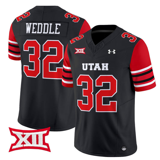 Eric Weddle Jersey #32 Utah Utes 2025 Vapor Limited Stitched Black