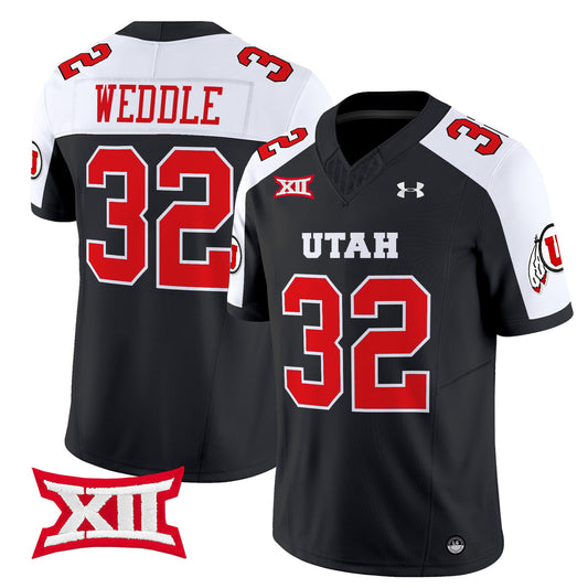 Eric Weddle Jersey #32 Utah Utes 2025 Vapor Limited Stitched Black Alternate
