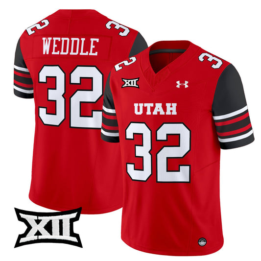 Eric Weddle Jersey #32 Utah Utes 2025 Vapor Limited Stitched Red
