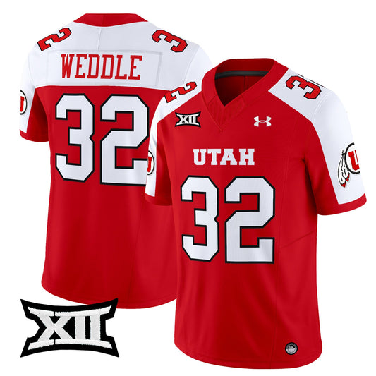 Eric Weddle Jersey #32 Utah Utes 2025 Vapor Limited Stitched Red Alternate