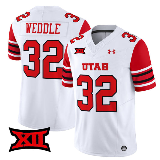 Eric Weddle Jersey #32 Utah Utes 2025 Vapor Limited Stitched White