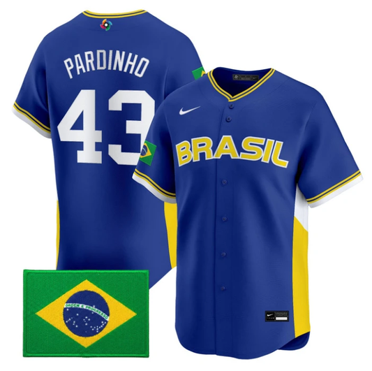 Eric Pardinho Jersey #43 Team Brazil 2026 World Baseball Classic Stitched