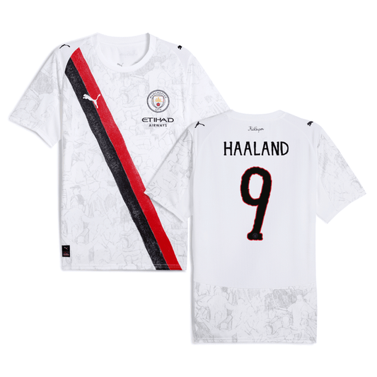 Erling Haaland 9 Manchester City 2025-26 Match Jersey – White