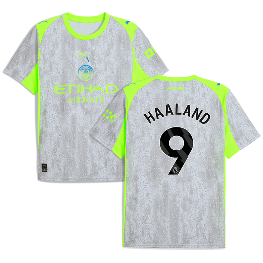 Erling Haaland 9 Manchester City 2025-26 Third Men Jersey – Gray