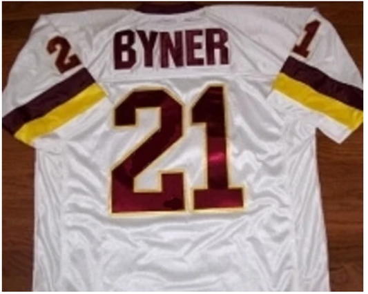 Ernest Byner Jersey Washington Redskins Custom Throwback Football White