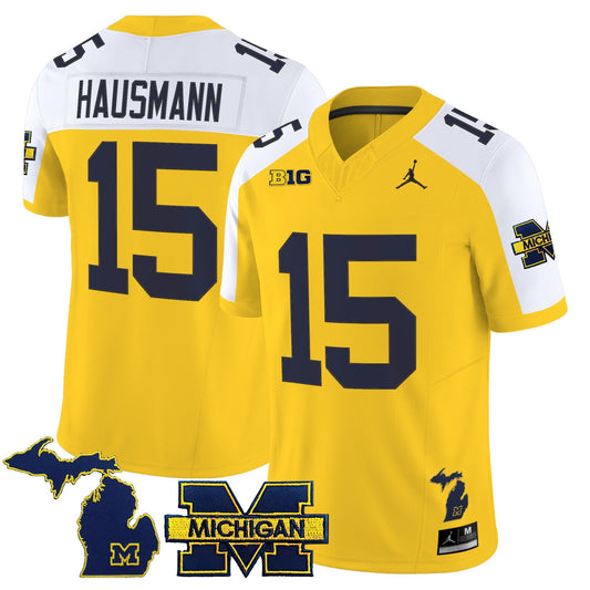 Ernest Hausmann Jersey #15 Michigan Wolverines 2025 Stitched Maize Alternate
