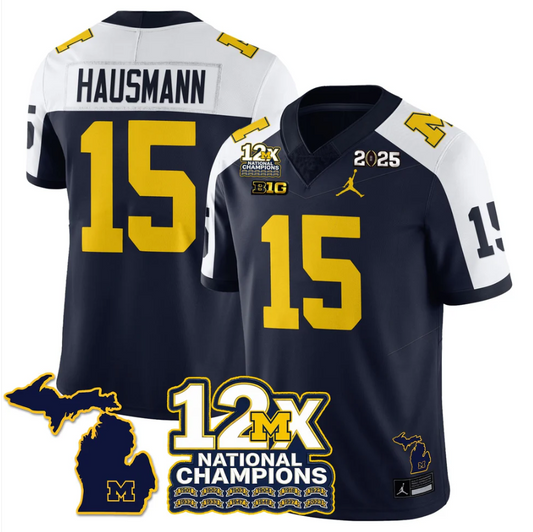 Ernest Hausmann Jersey #15 Michigan Wolverines 12x-Time National Champions