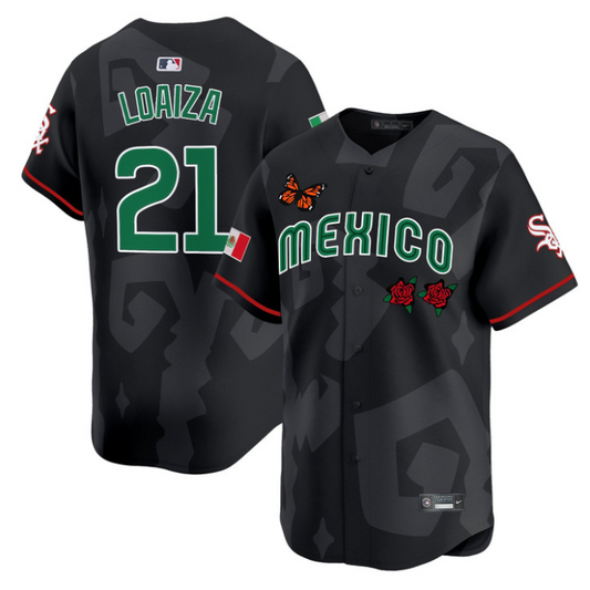 Esteban Loaiza Jersey #21 Mexican Heritage 2025 Sentrock Vapor Limited Stitched Black